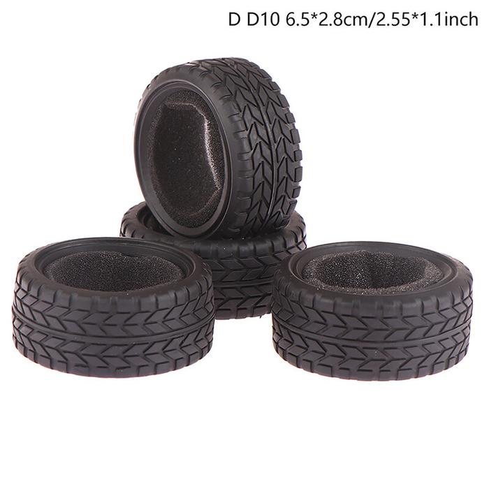 AM ~ pelek roda ban mobil balap RC ban karet 1/10 65mm (+