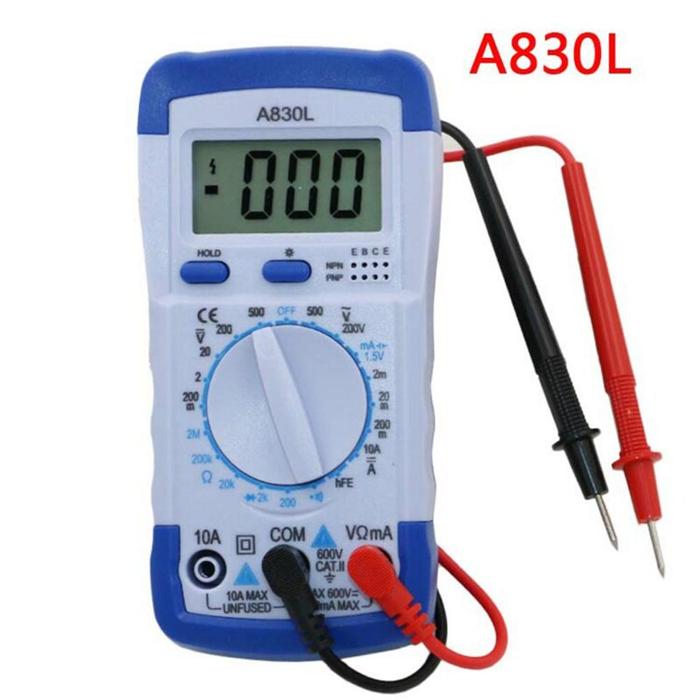 AM ~ A830L Multimeter Voltase LCD Digital, Pengukur Frekuensi