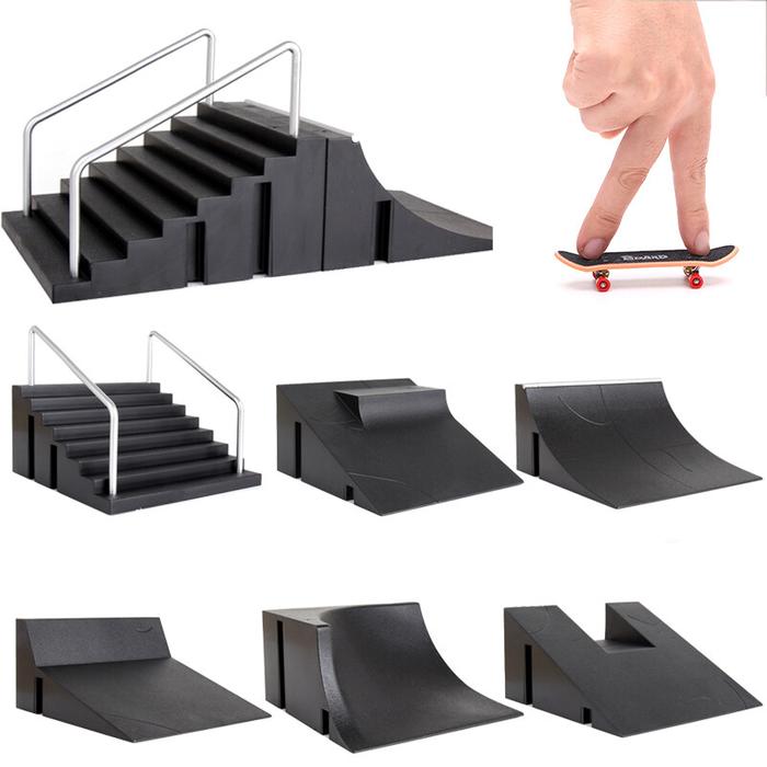 AM ~ Set Mainan Papan Skate Jari, Papan Latihan Mini Papan