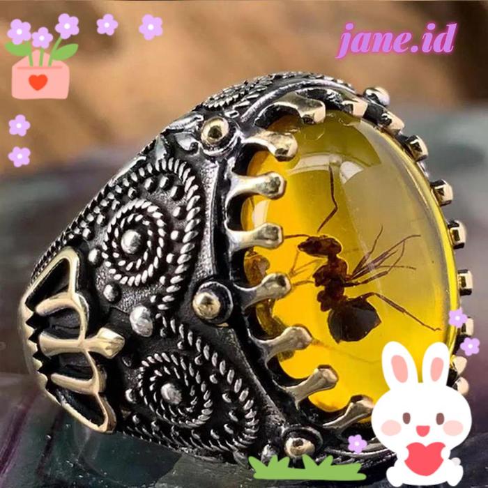 Jane Cincin Pria Wanita Untuk Pernikahan Agama Muslim Handmade Ukir