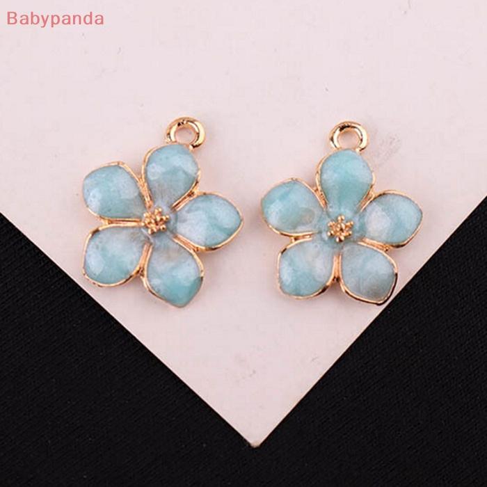 10pcs/set Enamel Alloy Bunga Ch Liontin Temuan
