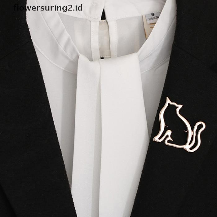 Bros Pin Bentuk Kucing Kecil Lucu Untuk Sweater / Syal Wanita