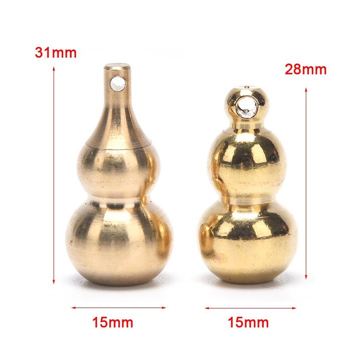 Liontin Botol Labu Calabash Fengshui Cina Bahan Perunggu Ukuran Kecil