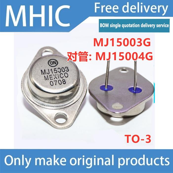 10PCS/LOT MJ15003G MJ15003 NPN Triode Gold Seal Tube 140V20A TO-3