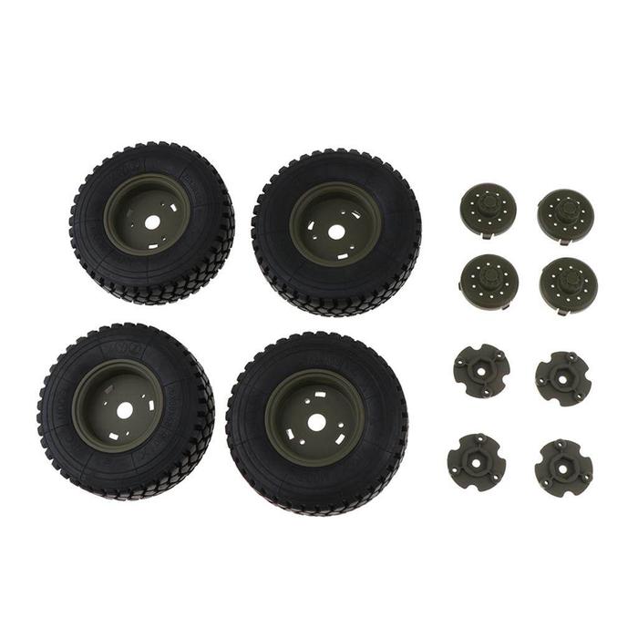 Ban Karet 110Mm, Aksesori Mobil Truk Rc Hg-P801/802 4 Buah