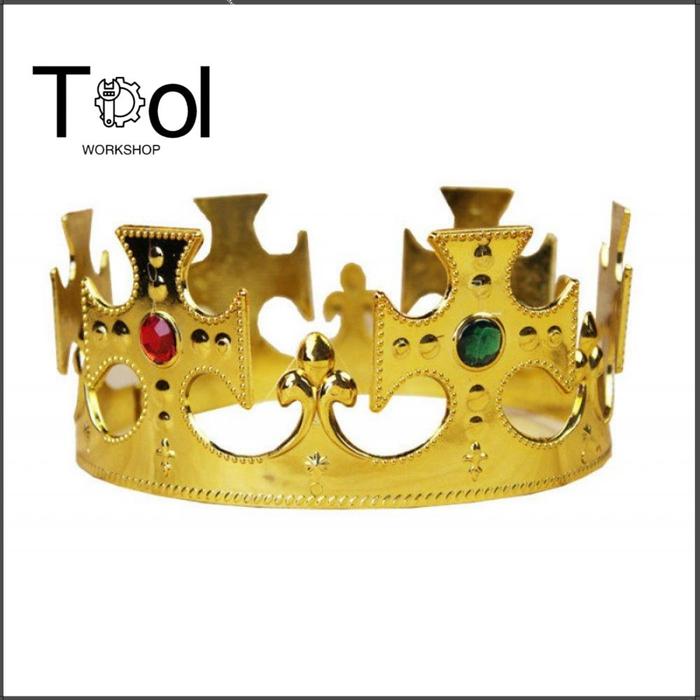 Halloween Perhiasan Fashion Charles Coronation Mainan Mahkota Emas