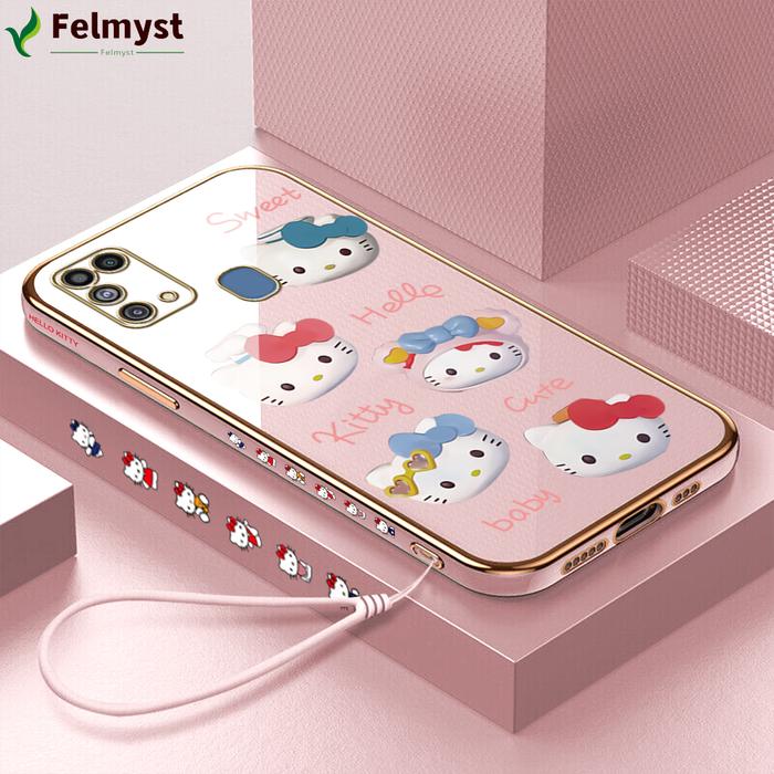 Casing Ponsel Kartun Lucu Hello Kitty Untuk Samsung Galaxy M31, Casing