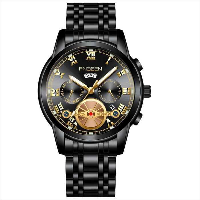 Jam Tangan Analog Date Pria FNGEEN 4001 Water Resist Stainless Steel