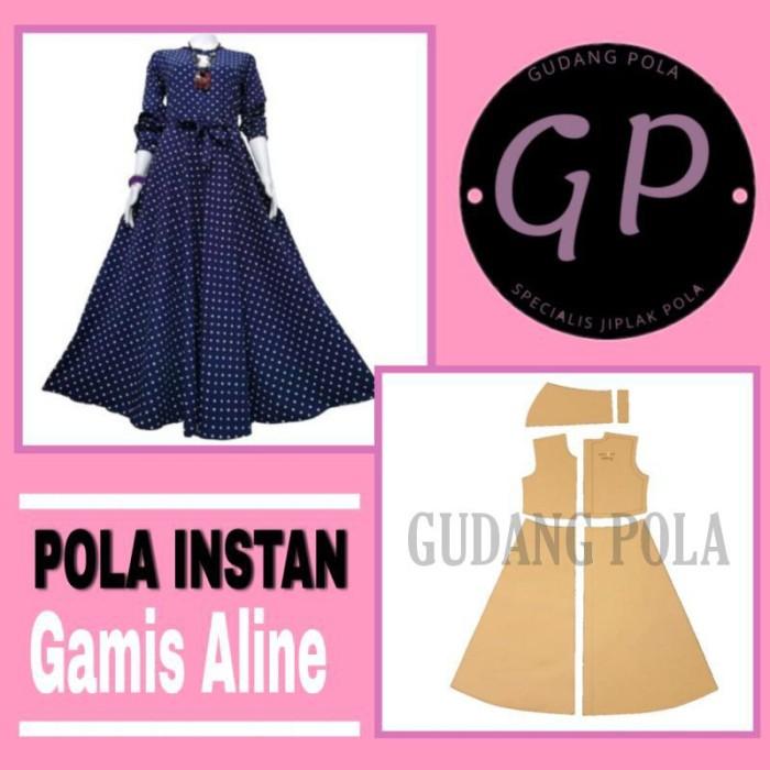 [aœ“COD] Pola Gamis A Line Dewasa - Pola Baju Gamis A Line -
