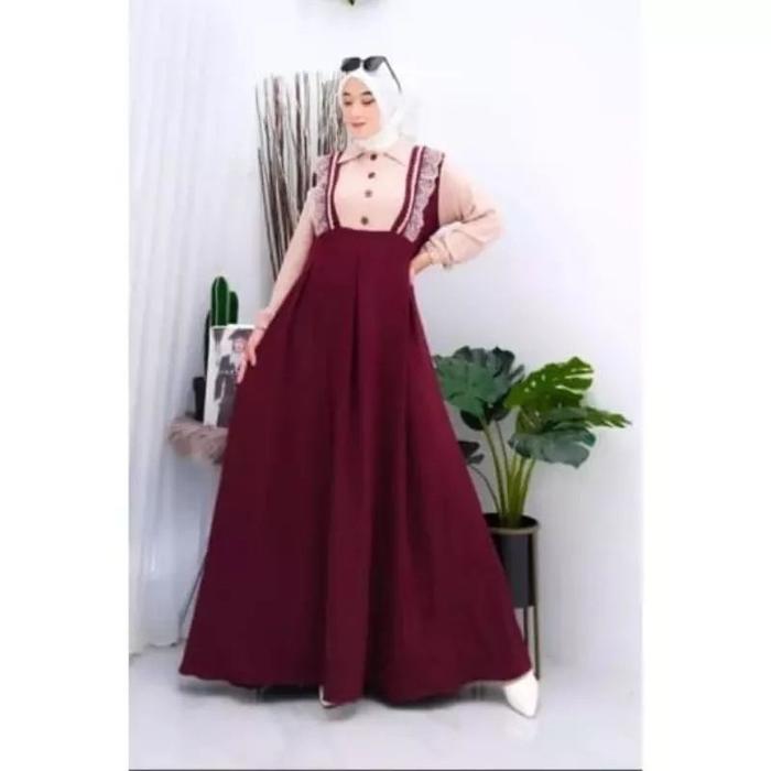 LIRRA DRESS RENDA CRINGKLE AIRFLOW TERBARU GAMIS WANITA DEWASA MUSLIM