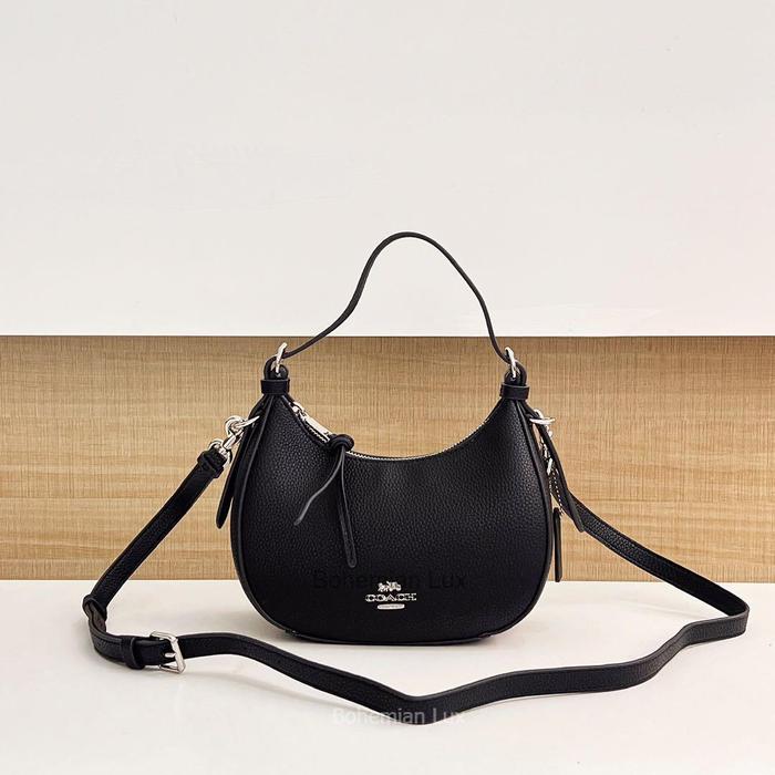 COACH Kleo Hobo Bailey Crossbody Top Handle Bag In Black Signature