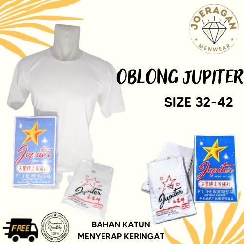 Isi 1 / Kaos Oblong Jupiter 32-42 Katun Putih Polos / Kaos Pria