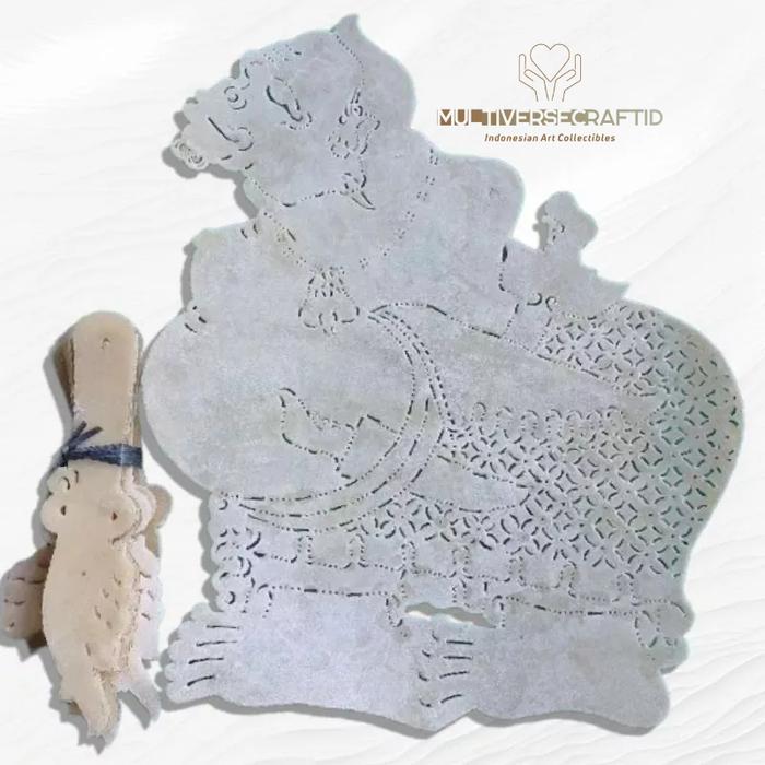 Wayang Alusan Kulit Sapi Asli Semar Putihan