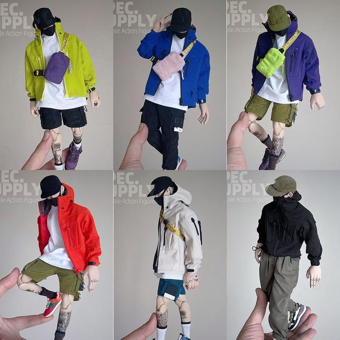1/6 Scale Male/Female Soldier Classic Casual Trend Zipper
