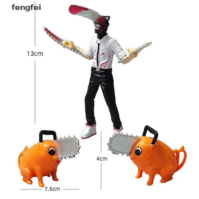 Ff 8Pcs/set Anime Chain Man Action Figure Atasi Rantai Jahat Setan