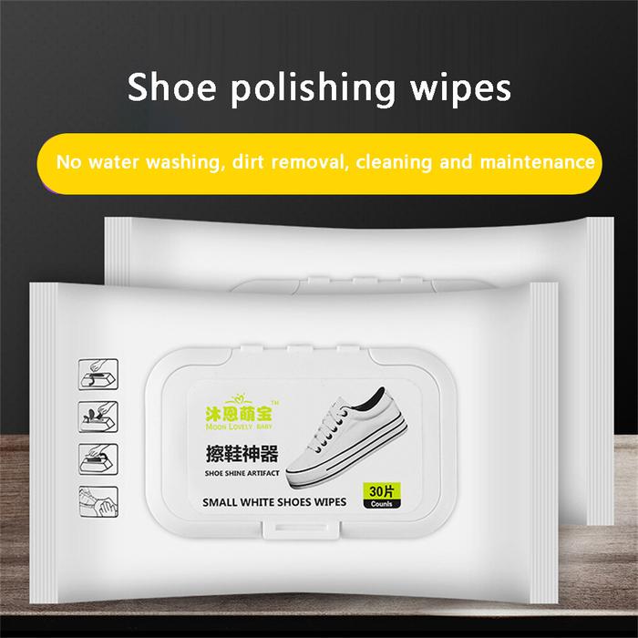 Muenmeng Bao Tisu Sepatu 30 Buah, Agen Pembersih Sepatu Putih Kecil