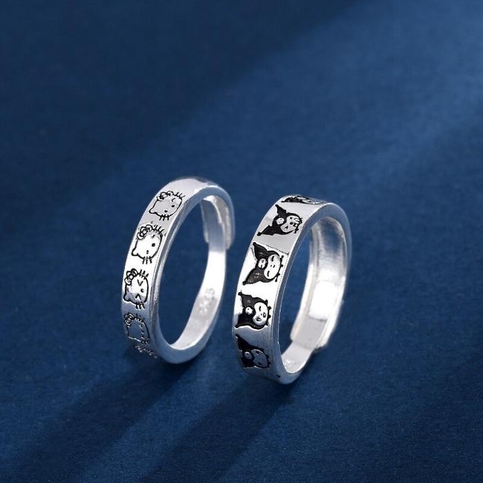 cincin pasangan baru perak 925 asli S925 cincin perak untuk pria