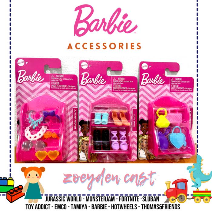 Barbie aksesoris shoes skirt pet handbag costumes ori mattel