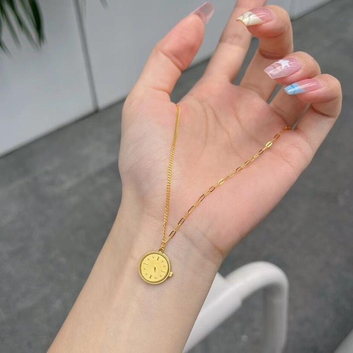 520 pengakuan kalung jam tangan emas kecil mode baru 916 kalung
