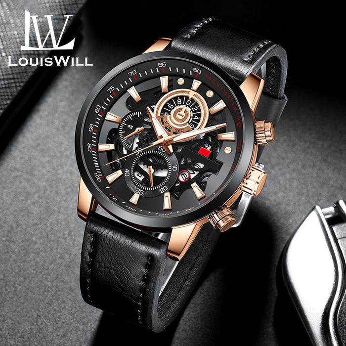 Grosir LouisWill Jam Tangan Pria Modis, Jam Tangan Pria Bisnis Kasual