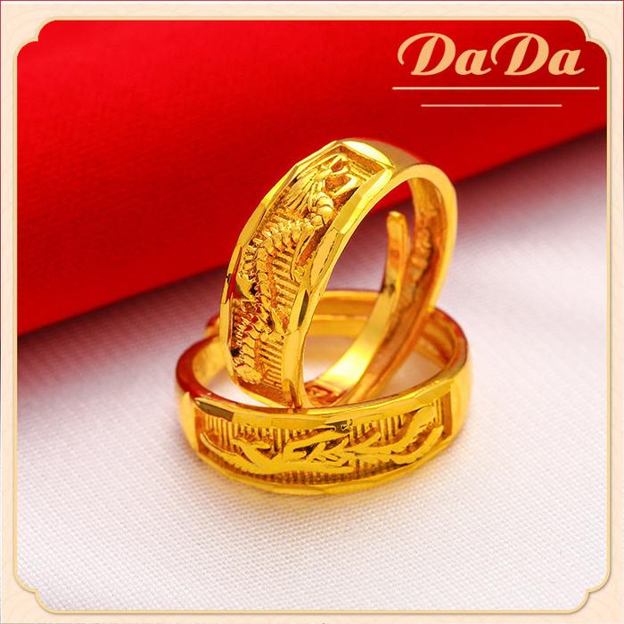 Promo Cincin Emas 2 Gram Asli Cincin Naga Dan Phoenix Untuk Perhiasan