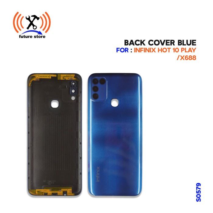 Backdoor - Tutup Belakang Hp Blue For Infinix Hot 10 Play / X688