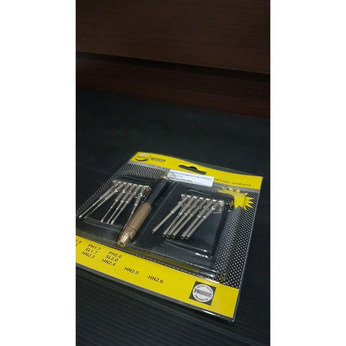 Obeng Kacamata Set 12 in 1 Kualitas Prohex / Glasses Frame Screwdriver