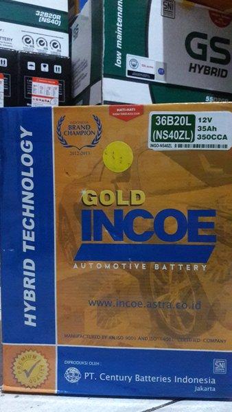 Jual Aki mobil Toyota Agya Incoe Gold Astra NS40ZL Murah