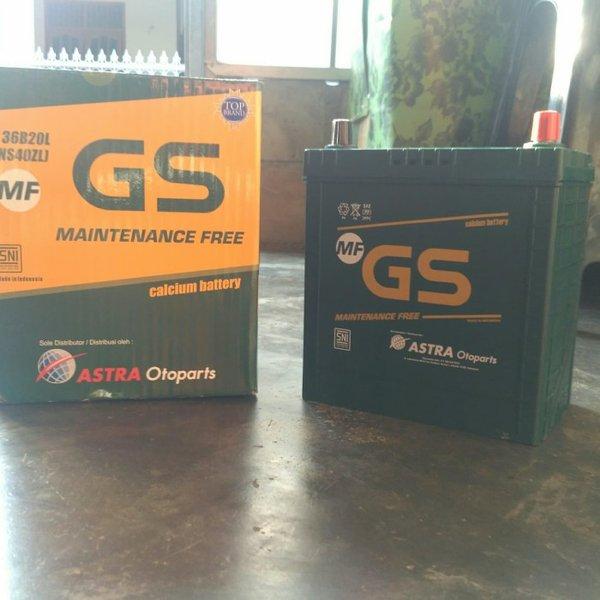 Aki mobil GS NS40ZL 36B20L MF Kering Ertiga jazz Agya Alya Sigra