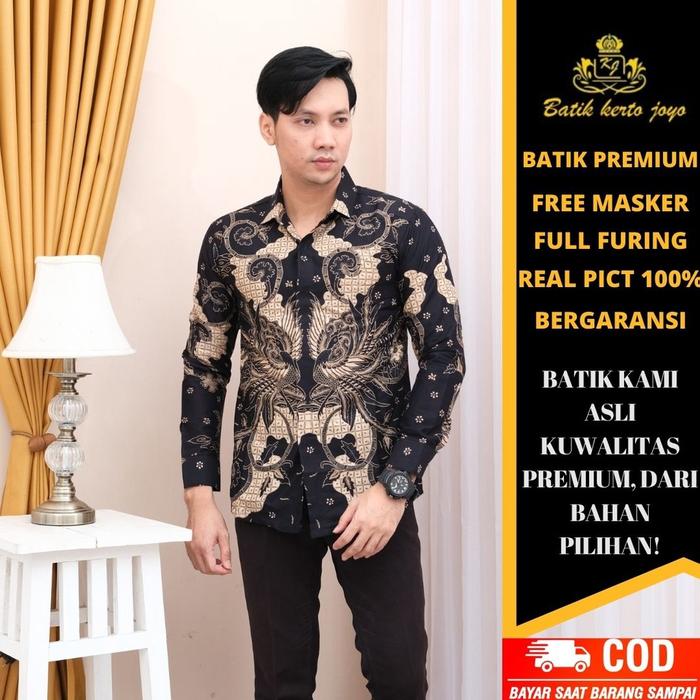 Batik Slimfit Baju Batik pria modern slimfit Batik Pria Lengan