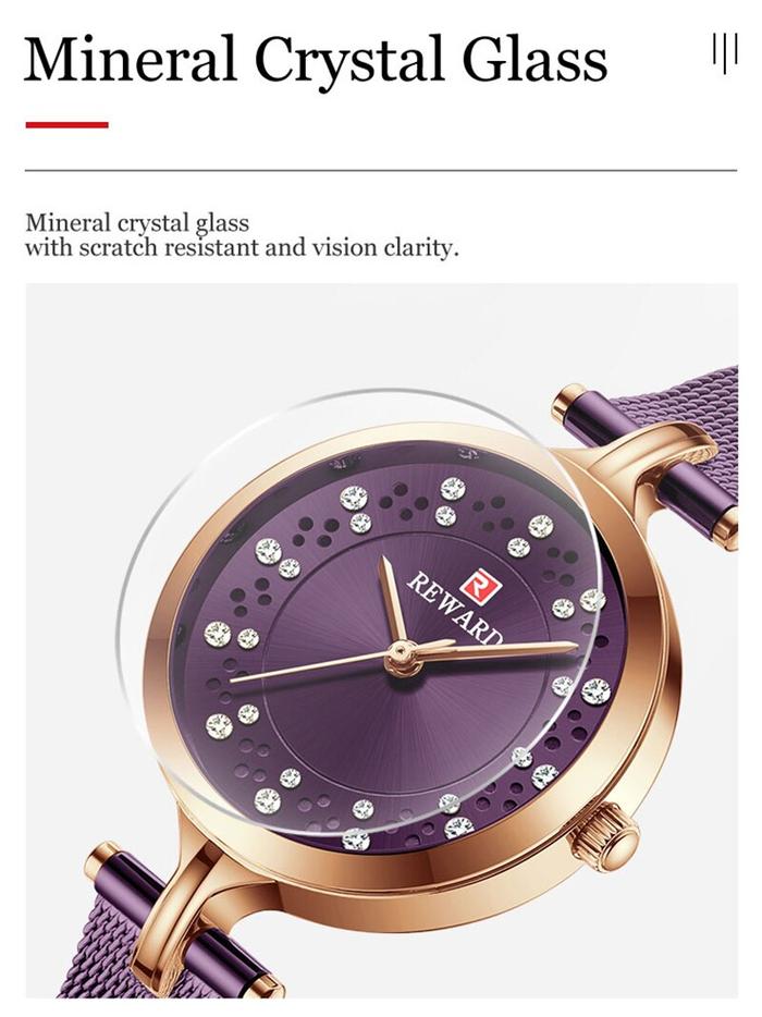 REWARD Jam Tangan Wanita Jam Tangan Kuarsa Mewah Modis Jam Tangan