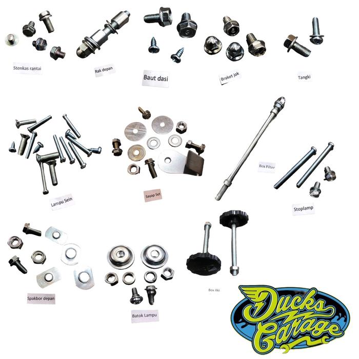 baut baud body fullset honda c70 detail original ju3602