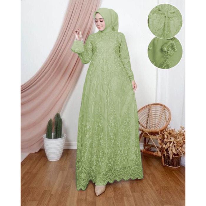 G-o Maxi Amira maxi Brukat Tille Mutiara maxi Dress Terbaru maxi Dress