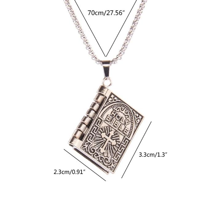 Kalung Liontin Alkitab Iman Kristen SELAN Perhiasan Religi Kalung