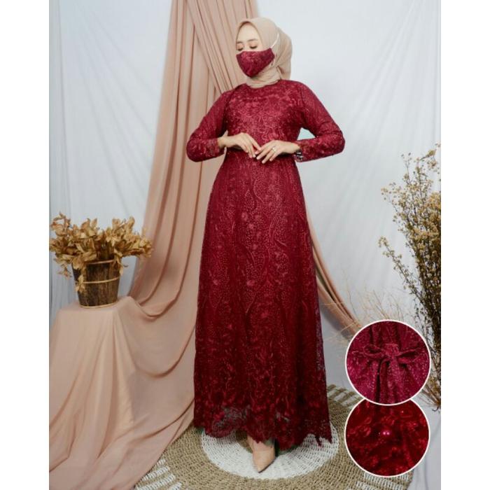 G-o Maxi Vinola maxi Tille Mutiara Ruby maxi Dress Terbaru maxi Dress