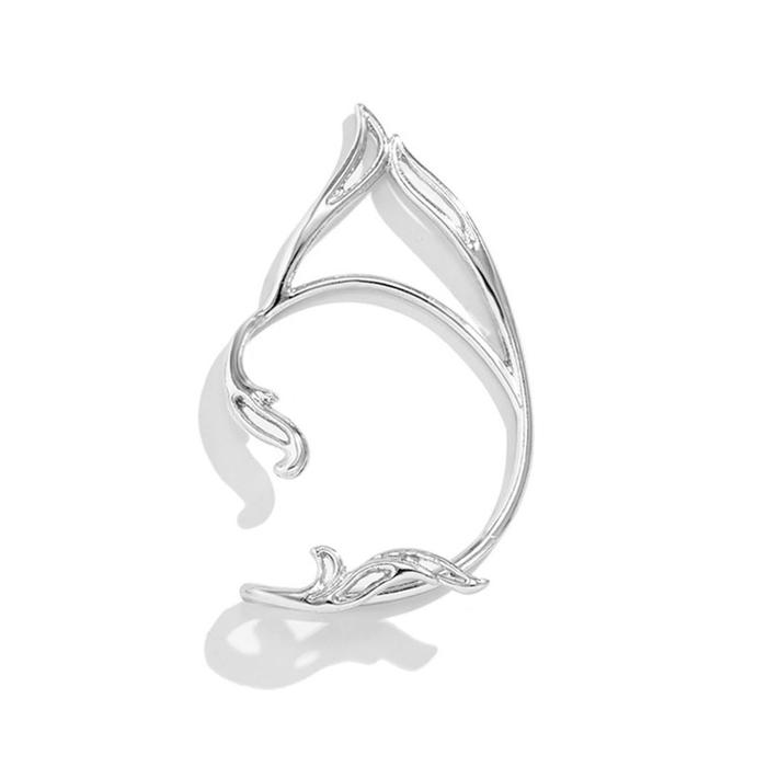 Selan Elf Ear Sleeves Handmade Elf Earrings Cuff Winding Silver Gold