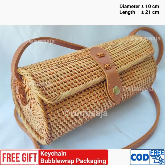 Sembrani Tas Rotan model Dompet Kendang Kecil