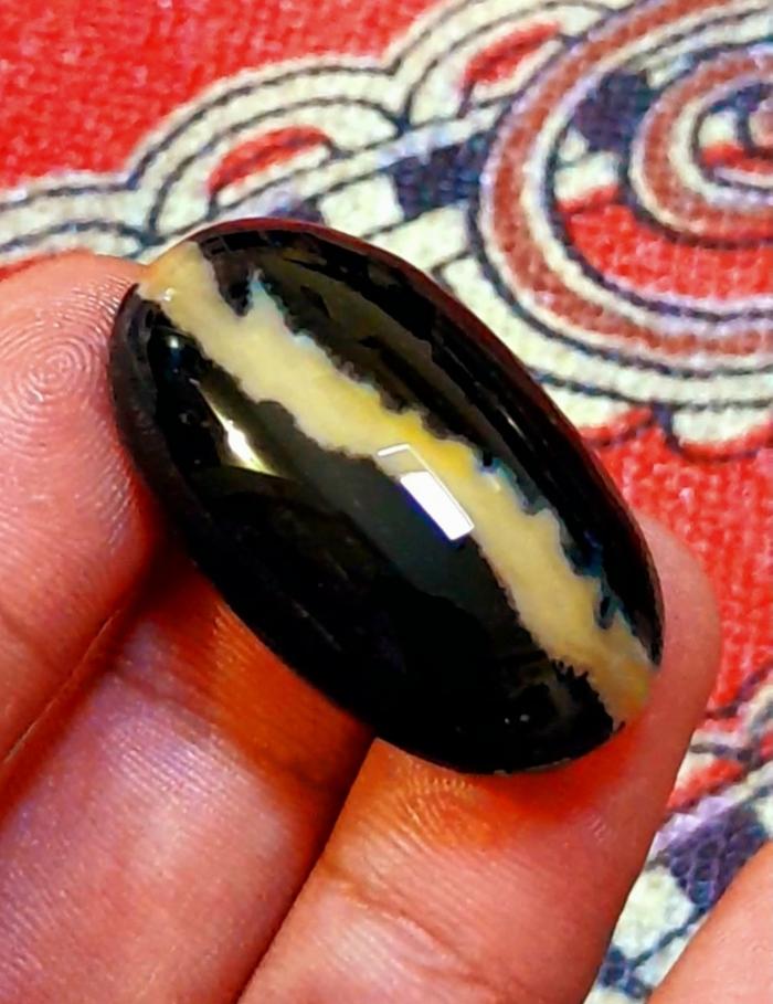 Bacan Obi Hitam motif dendrit size jumbo