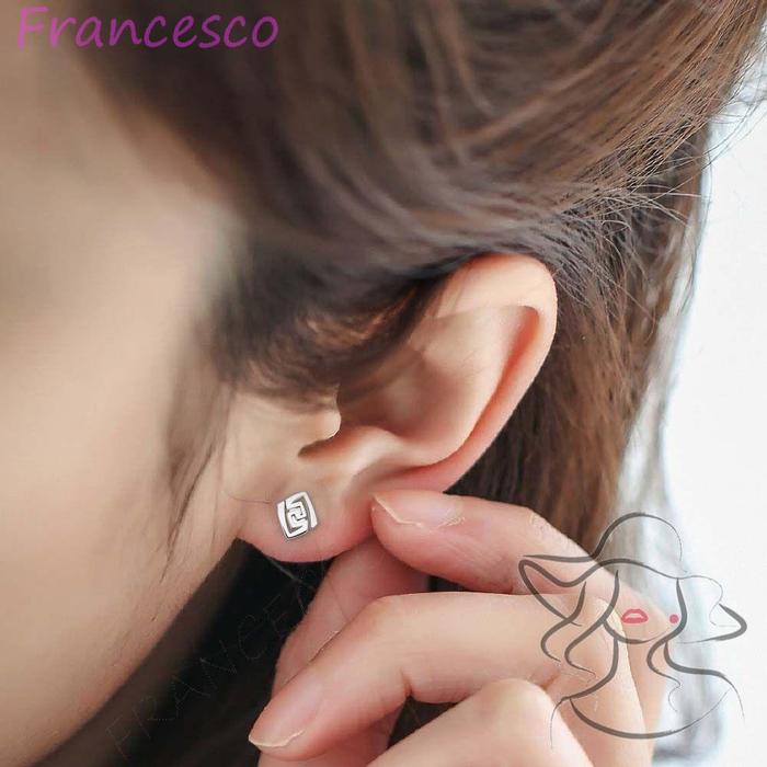 Francesco Genshin Impact Earrings Rock Grass Seven Element Aksesoris