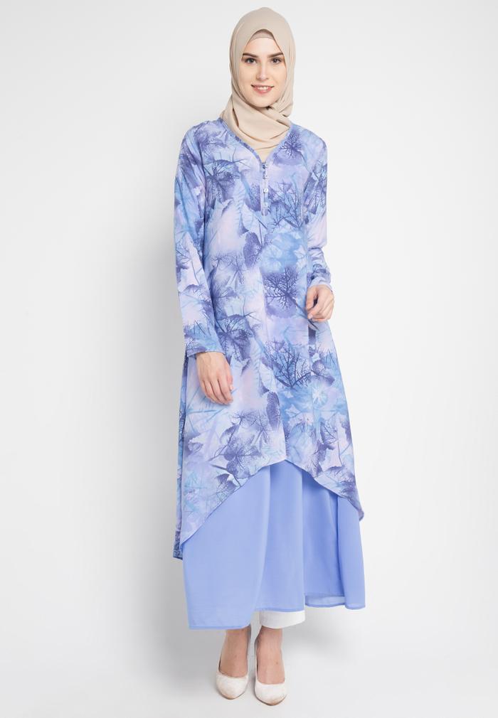 Jinny Maxi Dress In Blue Print
