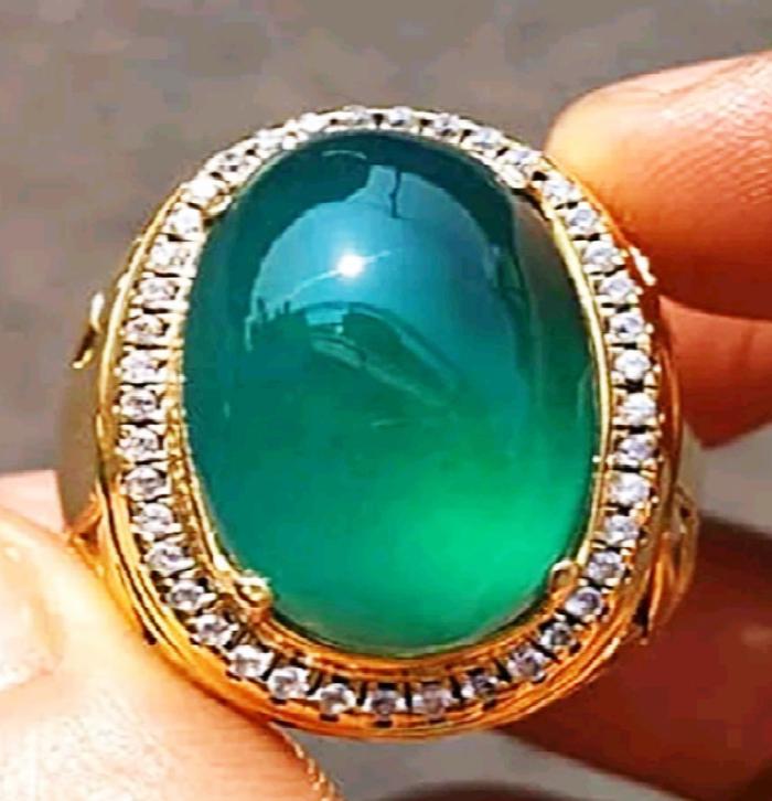Natural Hijau Botol Hijau Garut Ohen kristal size kantoran