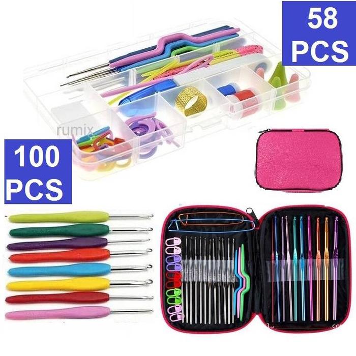Jarum Rajut Alat Rajut Set Hakpen Set Perlengkapan Rajut