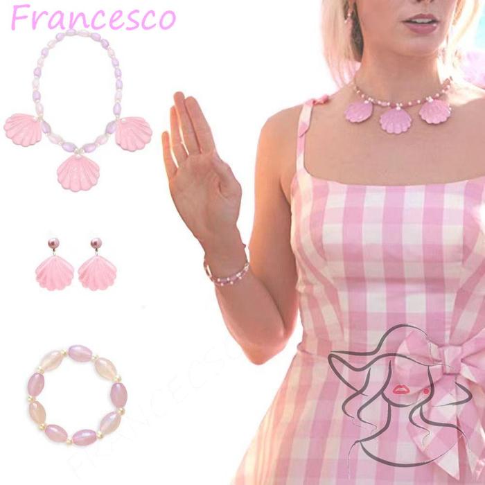 Francesco Barbie Cosplay Kalung Anting, Gelang Cinta Hati, Dekorasi