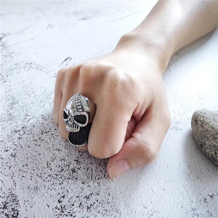 Baru Cincin Tengkorak Berlebihan Kepala Tengkorak Bentuk Cincin