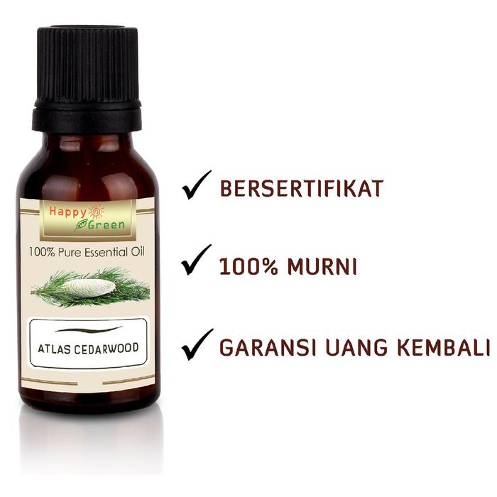 Happy Green Cedarwood Atlas Essential Oil - Minyak Kayu Cedar Atlas