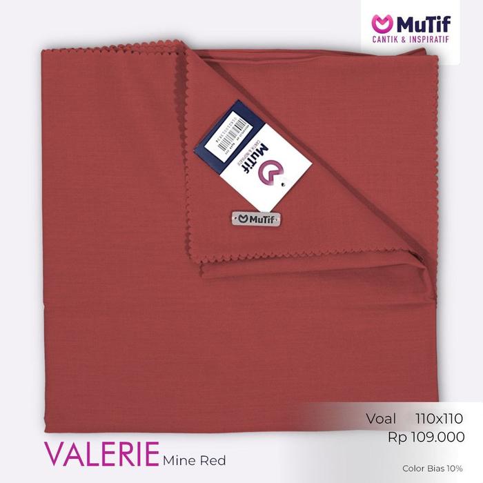 MuTif 100% ORI Voal Kerudung Valerie Segi Empat 110 x 110