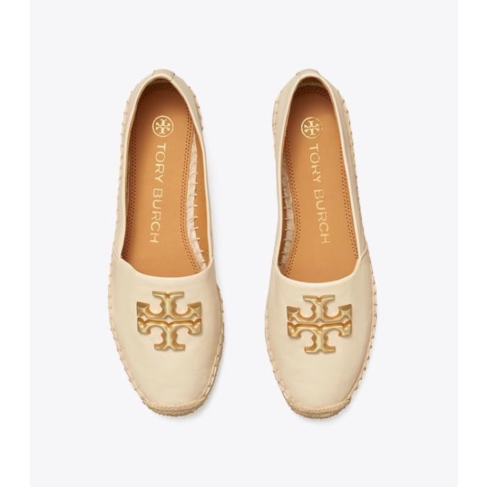 [ORIGINAL 100] Tory Burch Shoes Eleanor Espadrille - New Cream Murah