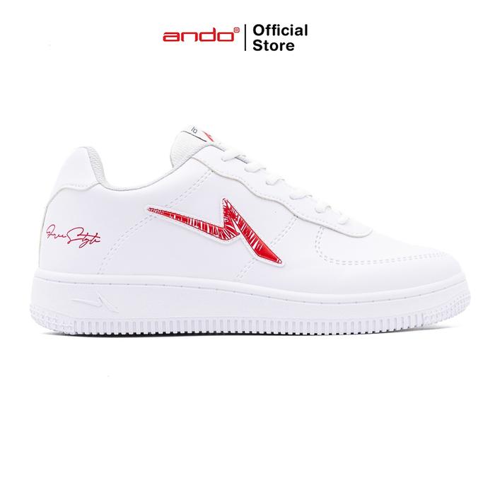 Ando Official Sepatu Sneakers Curtiz Pria Dewasa - Putih/Merah