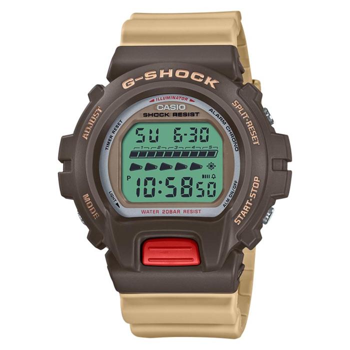 JAM TANGAN PRIA CASIO G-SHOCK ORIGINAL DIGITAL COKLAT KARET DW-6600PC-5D CASIO G SHOCK DW 6600PC 5D 