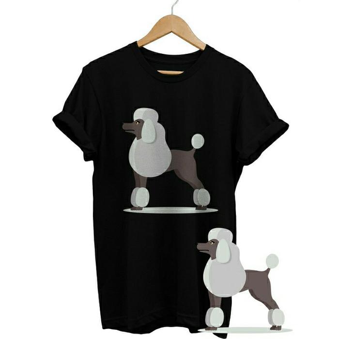 KAOS TSHIRT ANJING POODLE SIMPLE MINIMALISTIC COMBED 30S